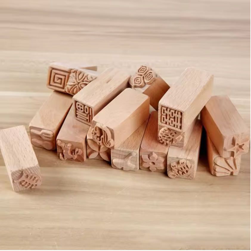 Hand Carved Wooden Stamps