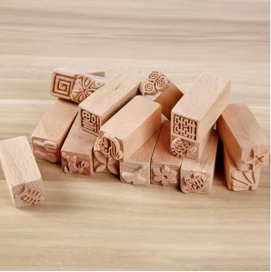 Hand Carved Wooden Stamps